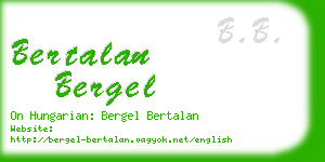 bertalan bergel business card